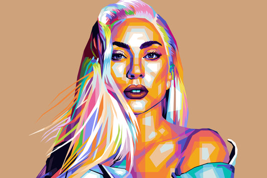 Lady Gaga WPAP Digital Pop Art