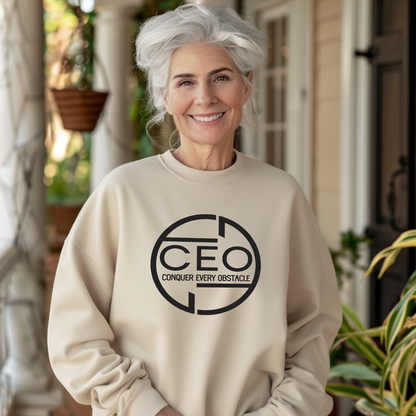 CEO (Conquer Every Obstacle) Sweatshirt – Hustle. Grind. Conquer. Succeed 100% cotton