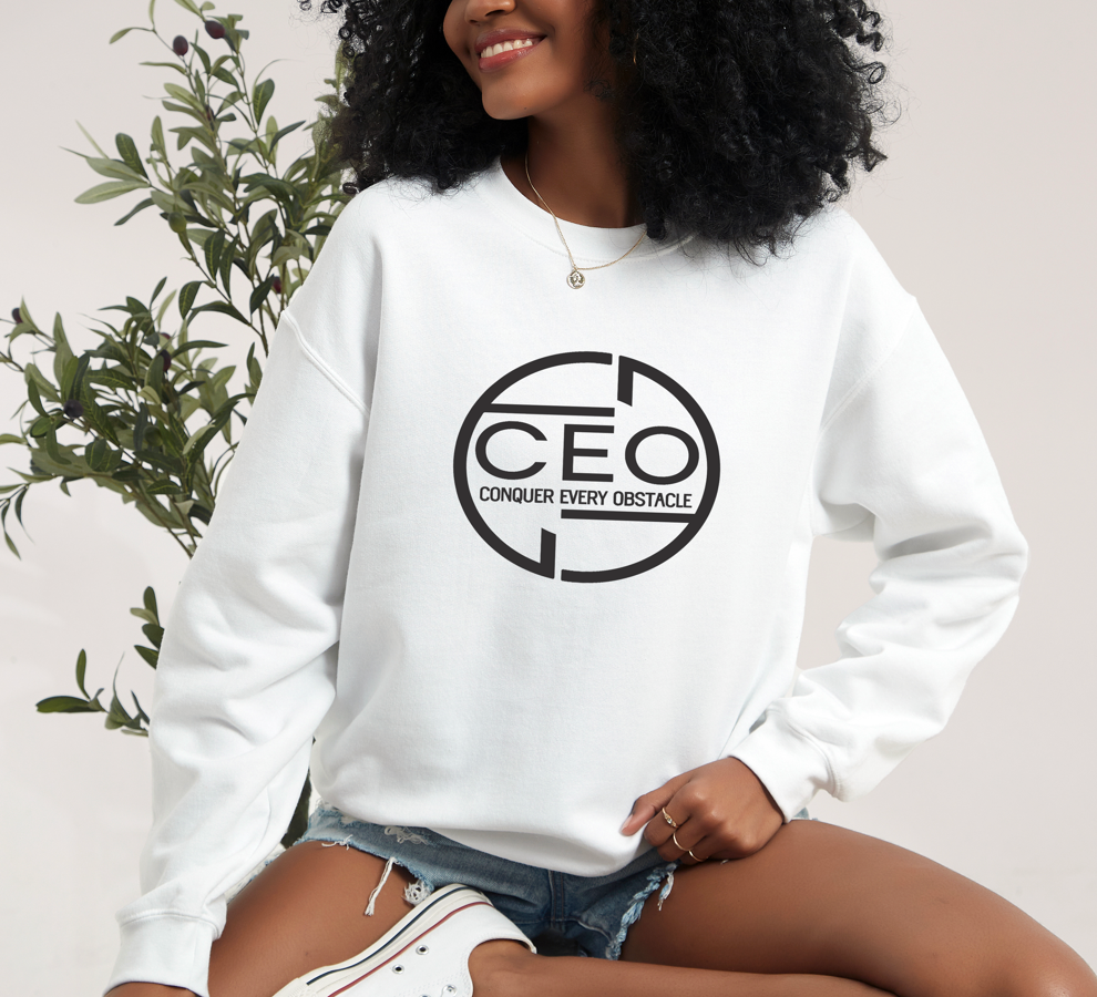 CEO (Conquer Every Obstacle) Sweatshirt – Hustle. Grind. Conquer. Succeed 100% cotton