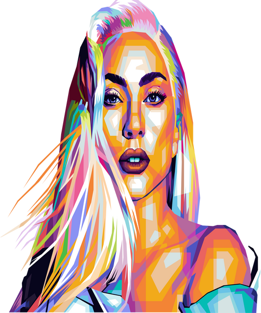 Lady Gaga WPAP Digital Pop Art