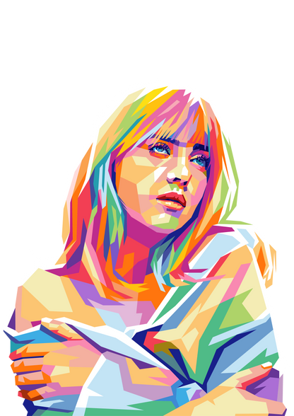 Billie Eilish Pop Art T-Shirt: Creative Ink Studios original (Copy)