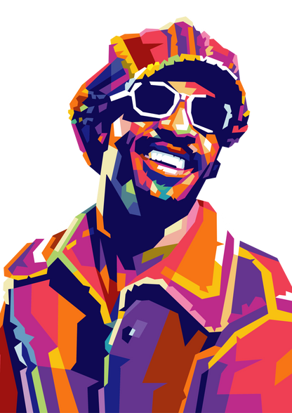 Stevie Wonder WPAP Digital Pop Art