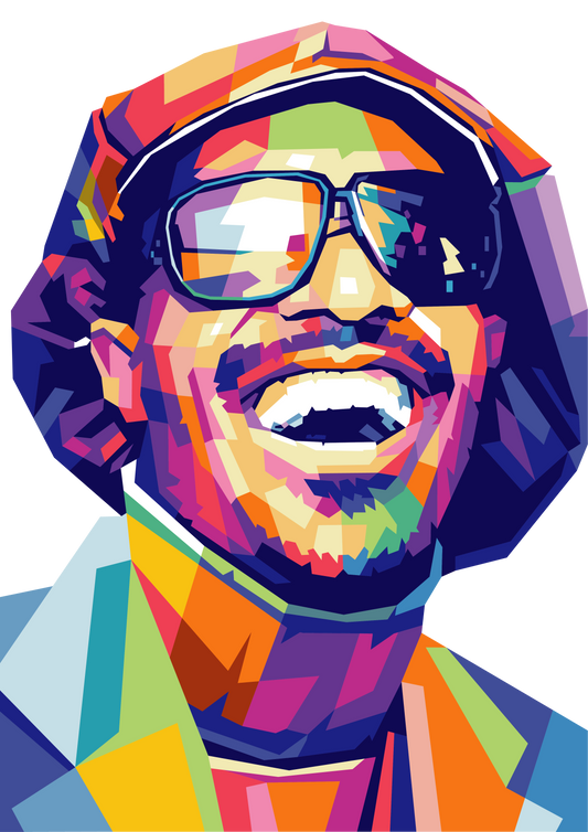 Stevie Wonder WPAP Digital Pop Art