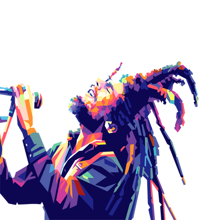 Bob Marley WPAP Digital Pop Art