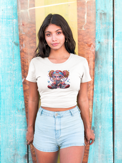 Sporty Latina Baby Tee – Playful, Bold, and Full of Heart -Casual Graphic Tshirt