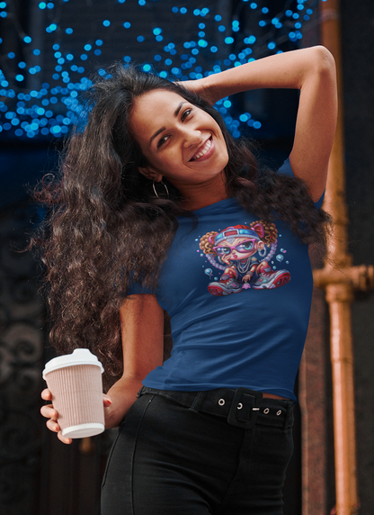 Sporty Latina Baby Tee – Playful, Bold, and Full of Heart -Casual Graphic Tshirt