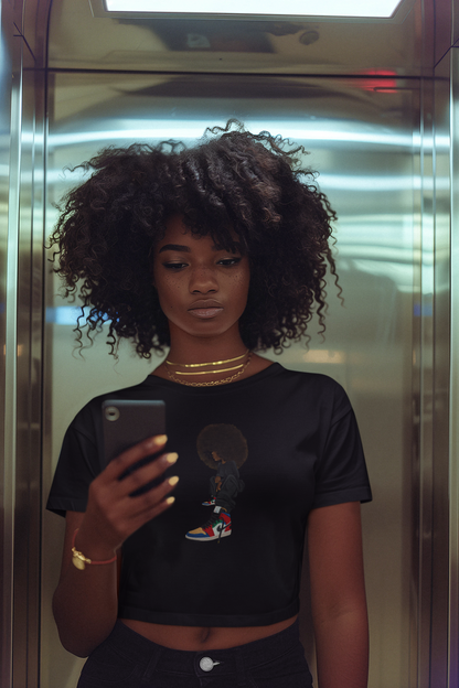 The Sister with the Perfect Afro- Crop T-shirt