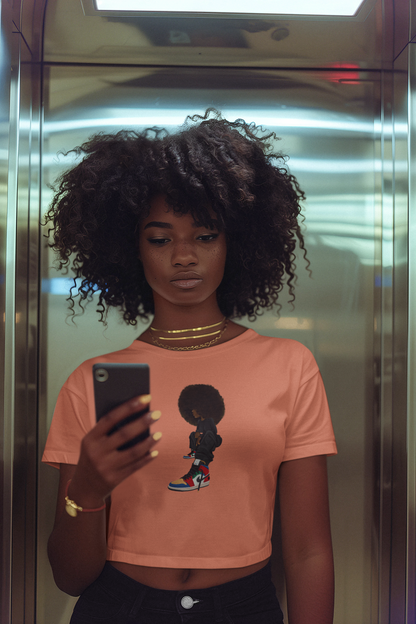 The Sister with the Perfect Afro- Crop T-shirt