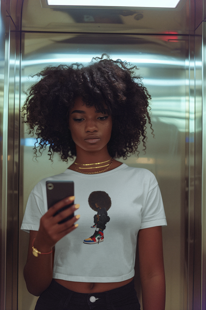 The Sister with the Perfect Afro- Crop T-shirt