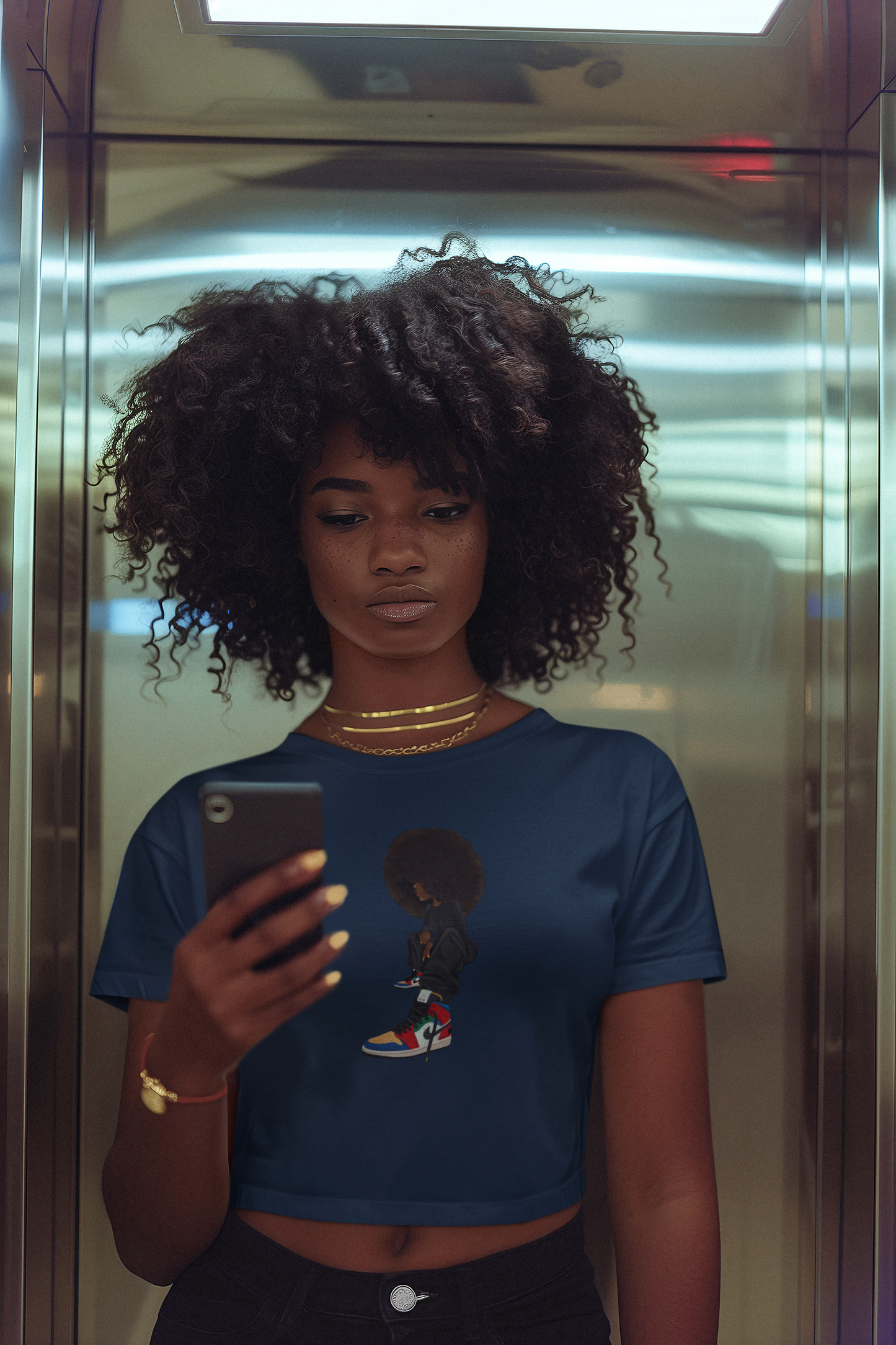 The Sister with the Perfect Afro- Crop T-shirt