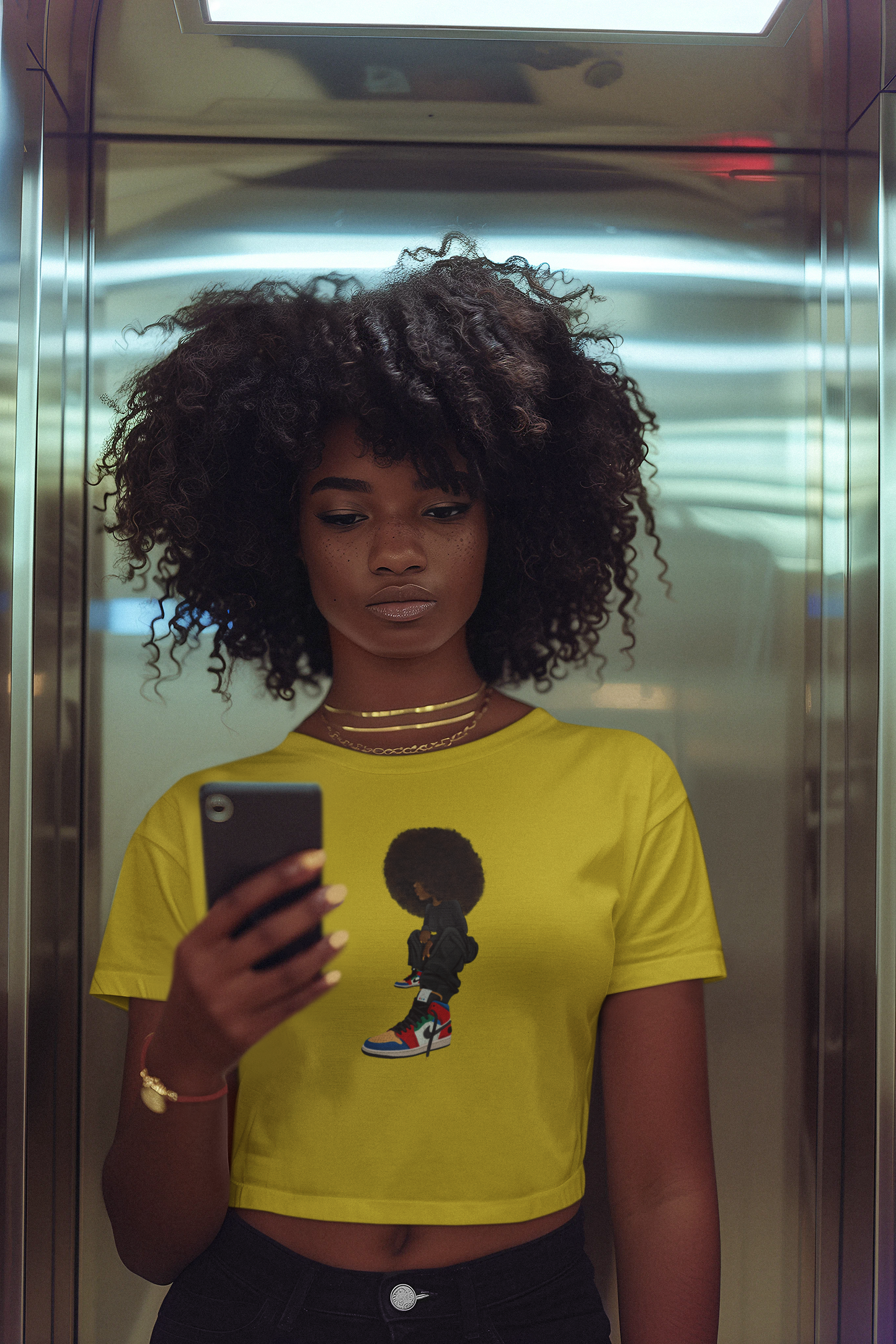 The Sister with the Perfect Afro- Crop T-shirt