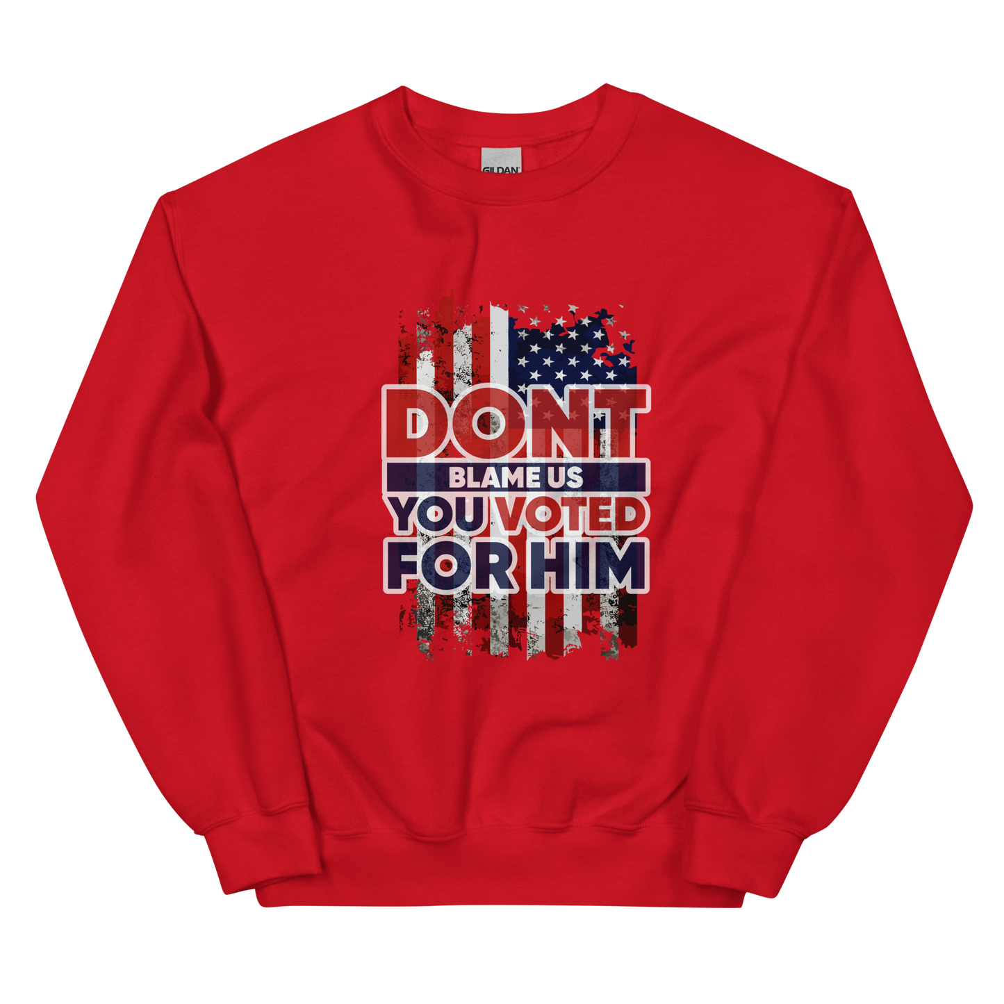 Don’t Blame Us, You Voted for Him" sweatshirt– Bold, Patriotic, and Unapologetic