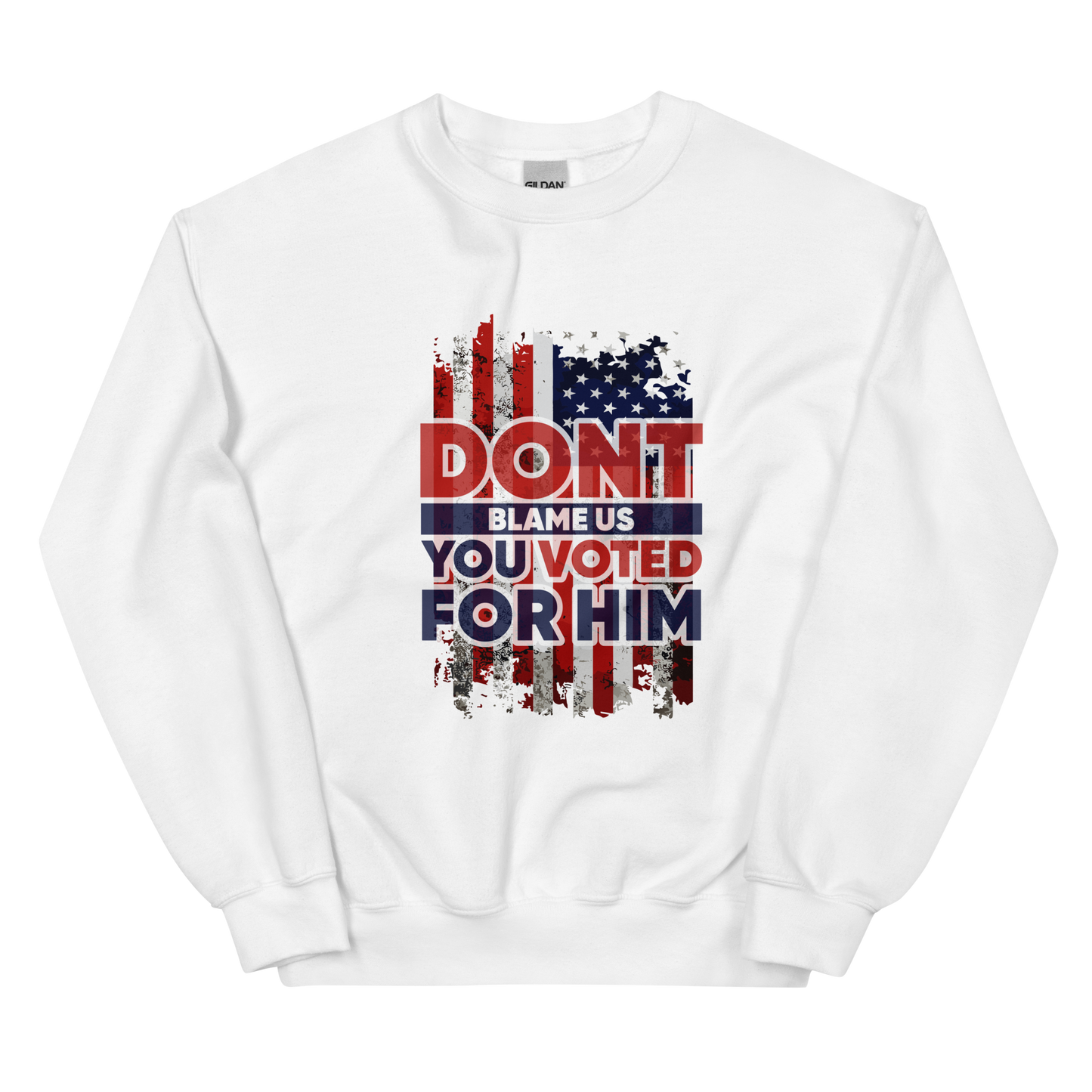 Don’t Blame Us, You Voted for Him" sweatshirt– Bold, Patriotic, and Unapologetic