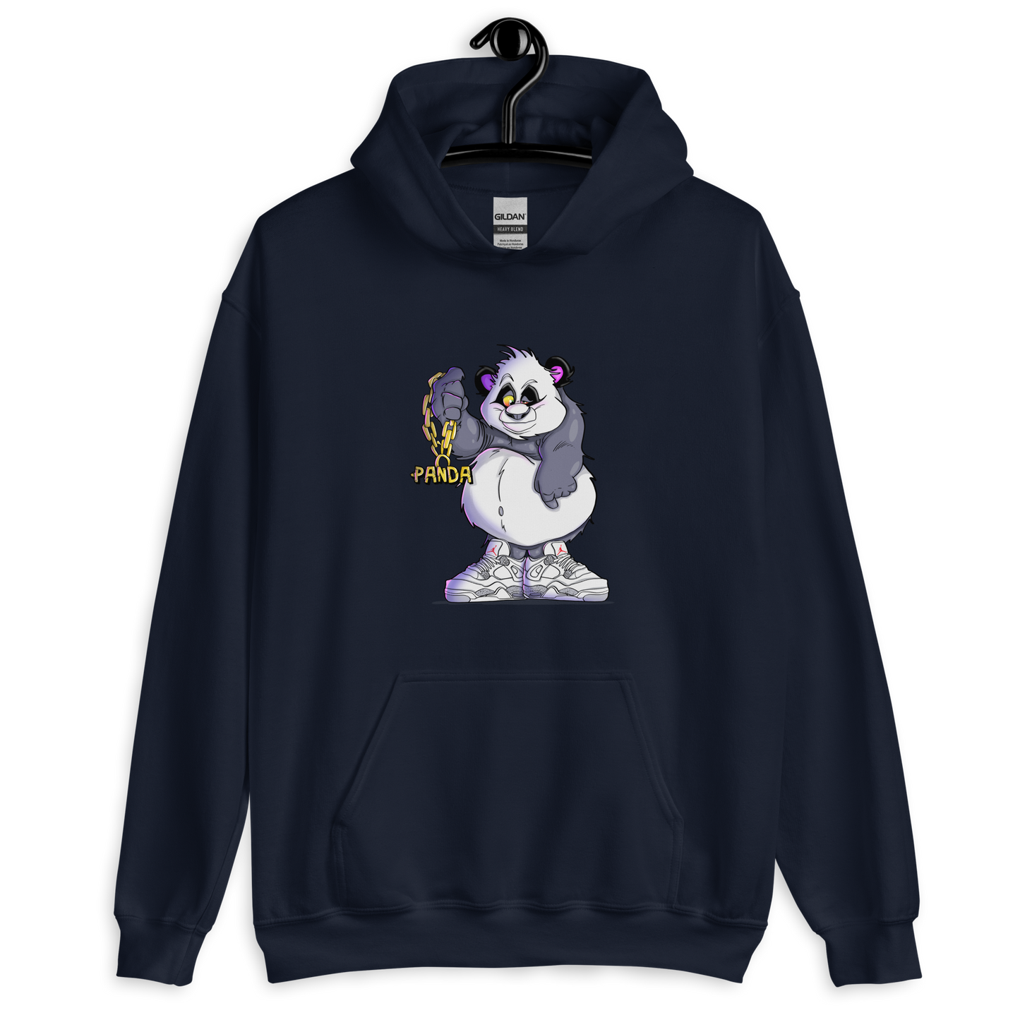 Urban Fat Panda Wearing Jays Hoodie - Street Style with Playful Vibes -