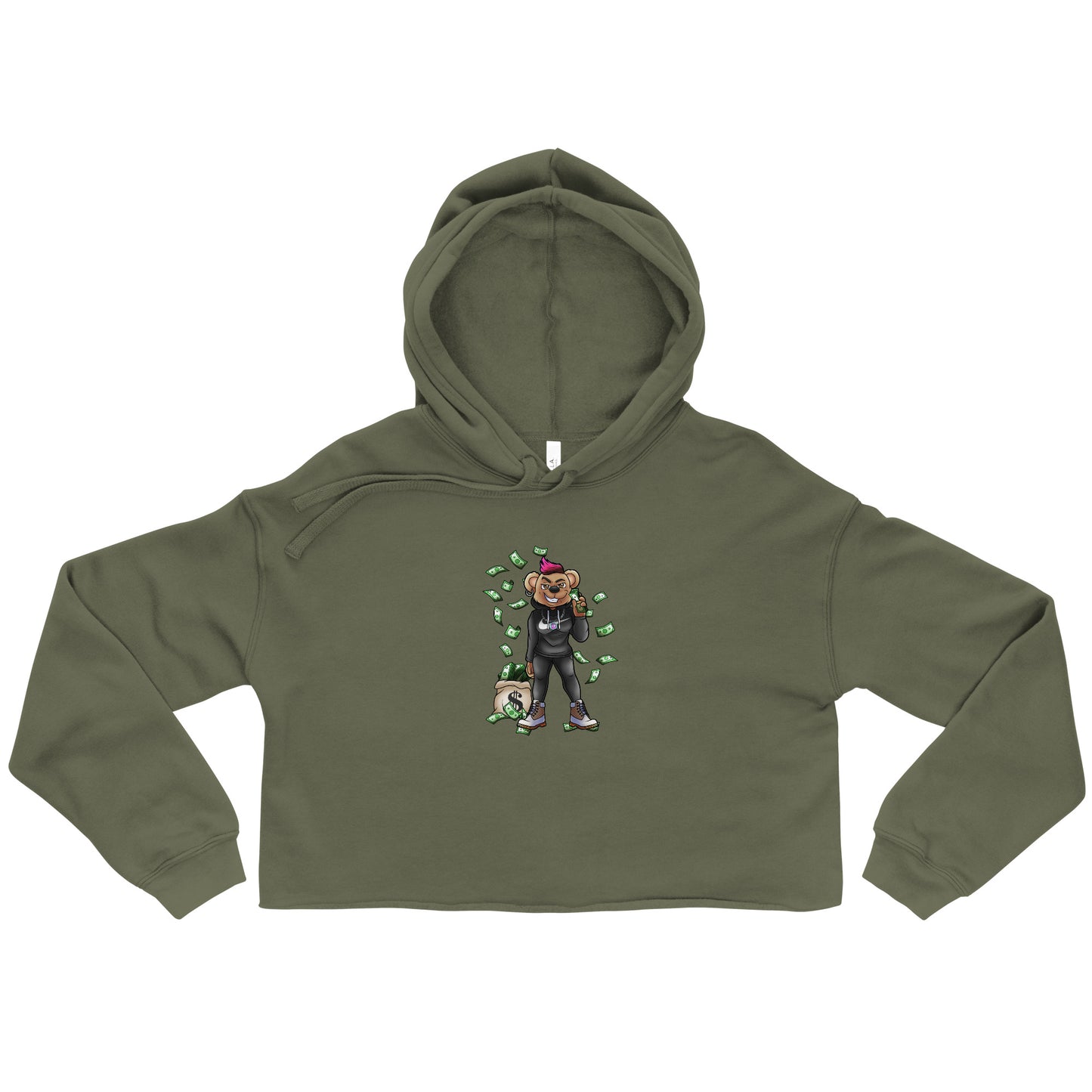 Monei Stack Da Bear (Got Bandz) Crop Hoodie